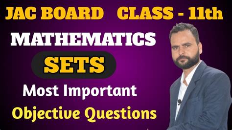 Class 11 Maths Important Questions 2024 Sets Class 11 Mcq Jac Board