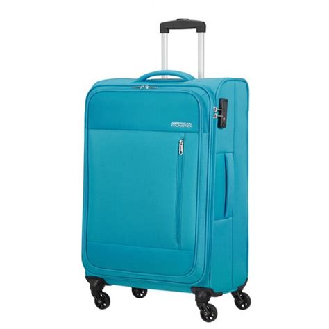 Maleta Mediana American Tourister Heat Wave Azul Y Mora Tienda De