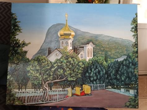Храм святителя Луки. Новый Свет. Дневная. Холст. Масло. 50×70 см ...