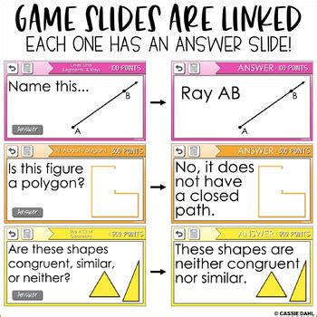 Geometry Review Game - Digital Math Game by Cassie Dahl | TPT