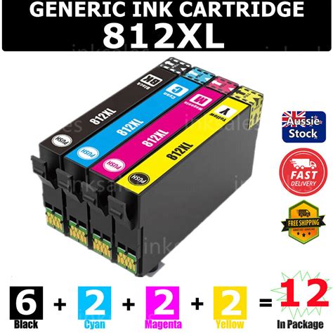 Generic 812XL 812 XL Ink Cartridge For EPSON WF7830 WF7840 WF7845