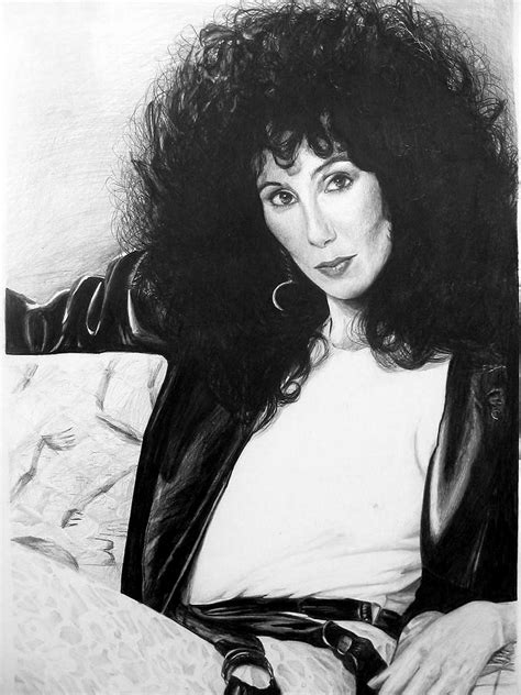 Cher Drawing By Peter Jurik