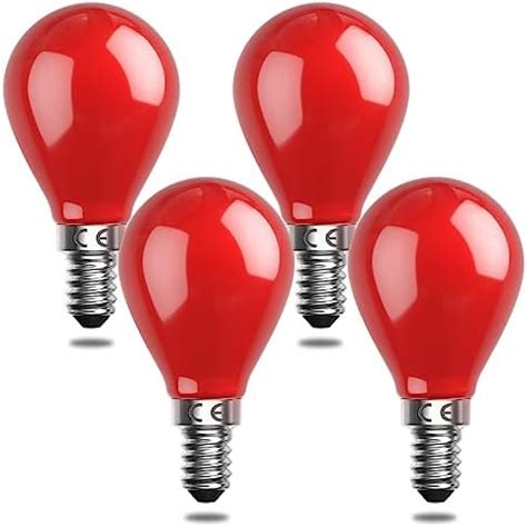 Bonlux E14 LED Light Bulb 4W Red Small Edison Screw Bulb AC220 240V