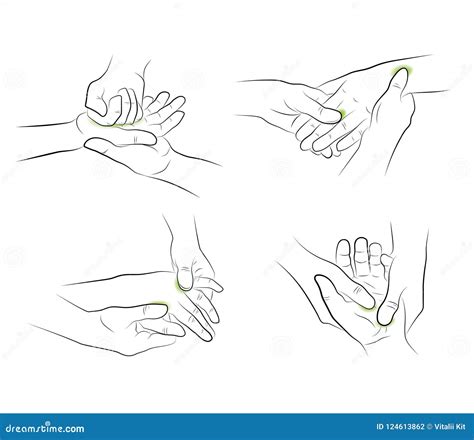 Hand Massage Medical Recommendations Vector Illustration Stock Vector