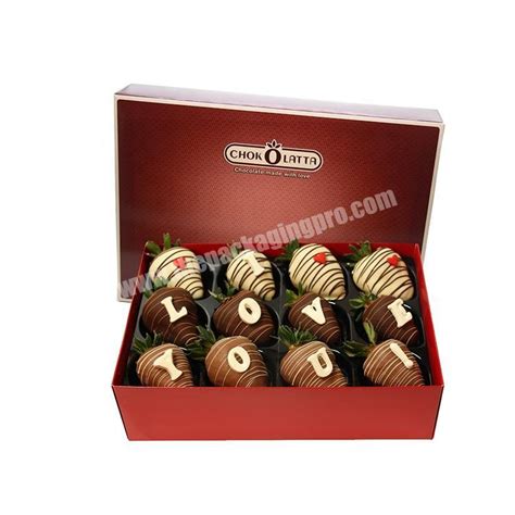 T Customized Packaging Chocolate Covered Strawberry Boxes