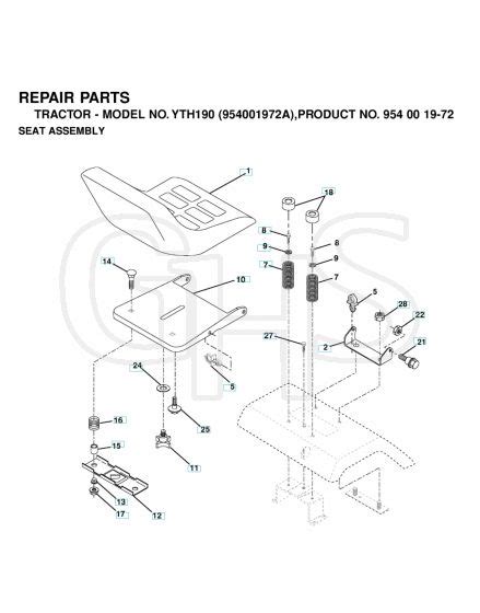 Husqvarna Yth190 Seat GHS