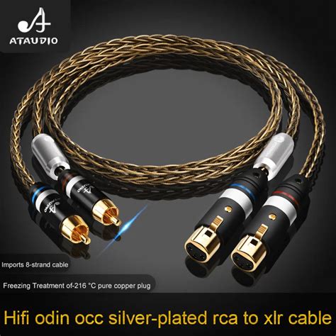 Hifi Xlr Female To Rca Cable Hi End Occ Silver Plated Cable Rca To