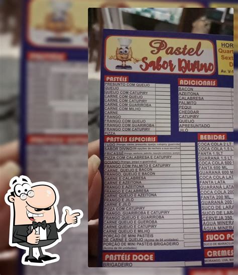 Pastelaria Sabor Divino Cidade Vera Cruz Aparecida De Goi Nia Menu