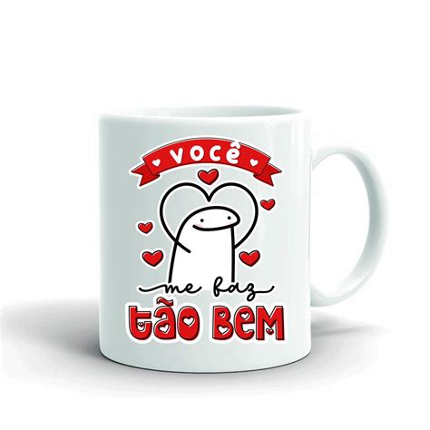 Caneca Namorados Flork Meme Casal Você me faz tão bem Elo7