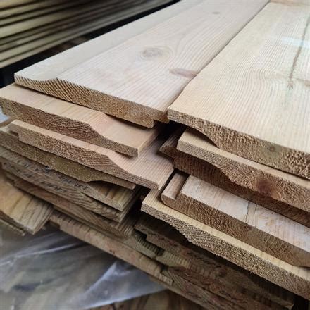 Ex 19x125 Prem Grade Redwood Shiplap 4 5m Green Treated Rebated UC3