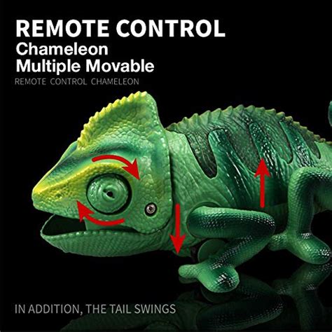 Remote Control Chameleon Toy Realistic Animal Infrared RC Chameleon ...