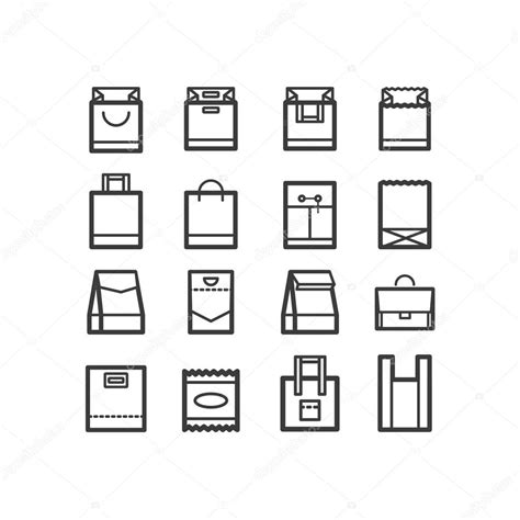 Package Icons Line Icon Set Of Boxes And Package Objects Tools