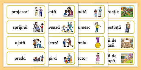 Profesorii Cartona E Cu Vocabular Teacher Made