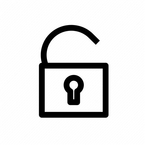 Lock Open Password Protection Safety Secure Security Icon