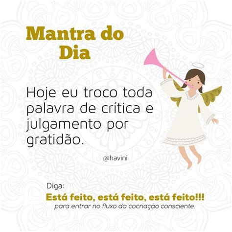 Mantra Do Dia Frases Motivacionais Mantra Afirma Es Positivas Di Rias