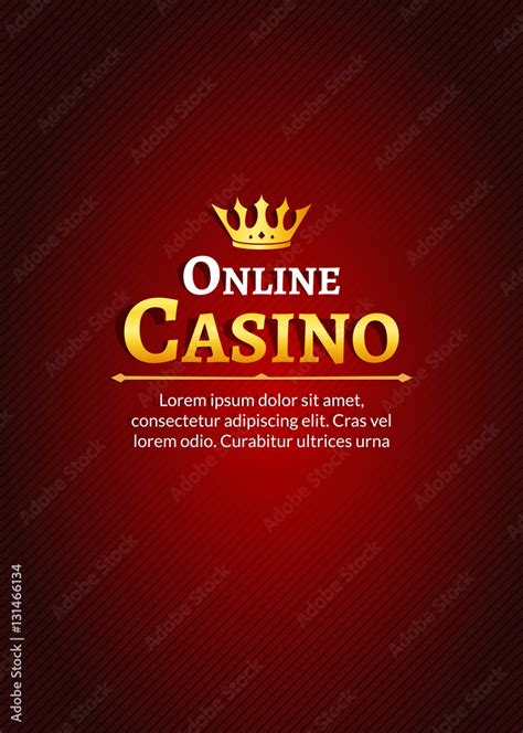 Casino logo template poster. Online Casino background design Stock ...