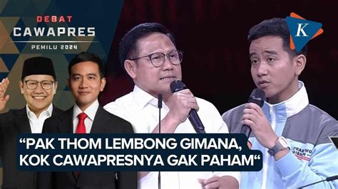 Gibran Saya Gak Tahu Ya Pak Thom Lembong Kok Cawapresnya Gak Paham