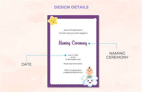 Naming Ceremony Invitation Template In Word Photoshop Pdf Download