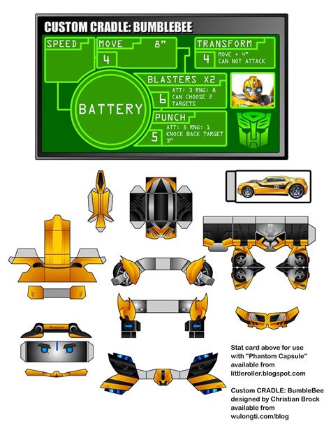 Papercraft Transformers Bumblebee Template