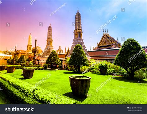 Bangkok Luxurious Royal Palace And Garden, Thailand Stock Photo ...