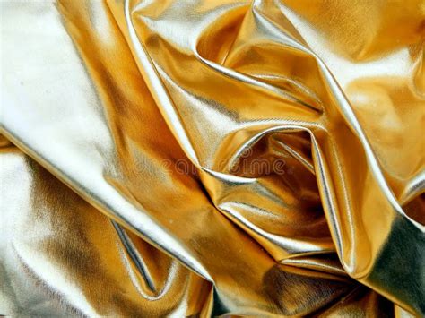 Gold Satin Fabric Stock Image Image Of Material Bright