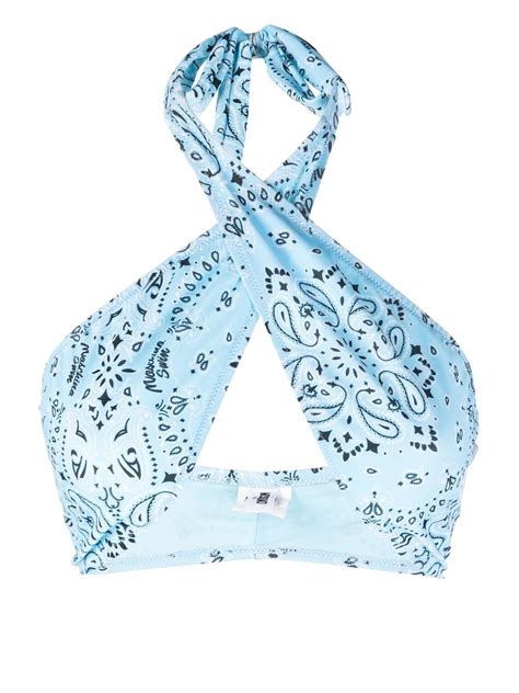 Moschino Neckholder Bikini Mit Paisley Print Farfetch