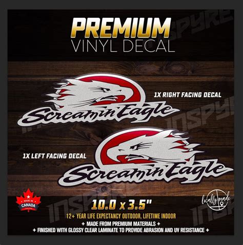 Harley Davidson Screamin' Eagle Decal / Sticker Set, SILVER-BURGUNDY ...