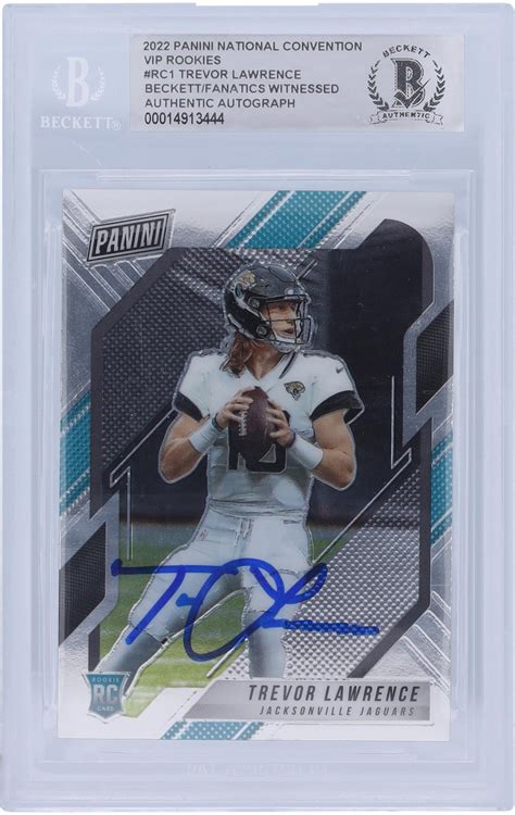 Trevor Lawrence Jacksonville Jaguars Autographed 2022 Panini The ...