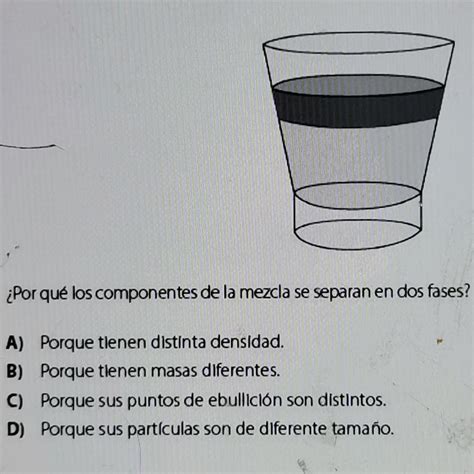 Observa La Siguiente Imagen Que Muestra Una Mezcla De Agua Y Aceite Y