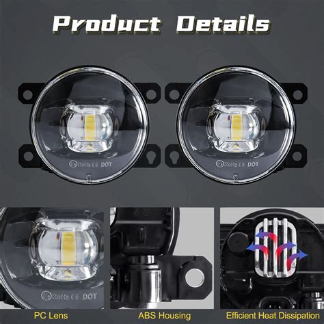 For Honda Civic Led Fog Lamps Daytime Running Lights Drl Kits