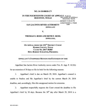 Fillable Online No 14 18 00018 Cv In The Fourteenth Court Of Appeals