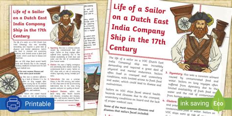 Life Of A Sailor On A Dutch East India Company Ship 1600s