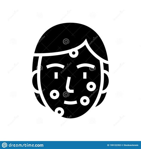 Face Acne Glyph Icon Vector Black Illustration Stock Vector