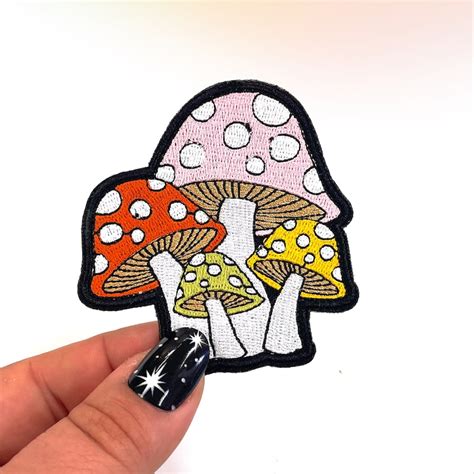 Mushroom Patches Iron On Etsy