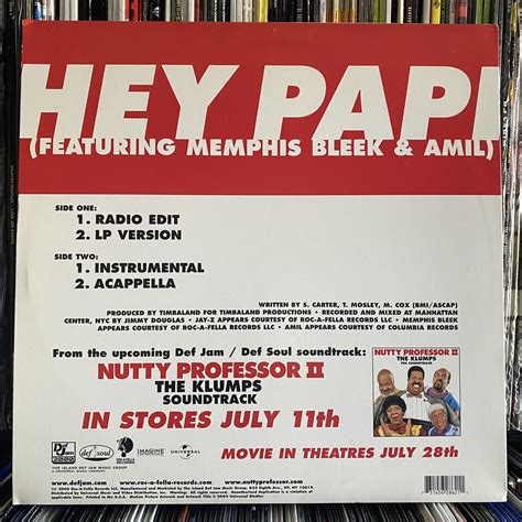 JAY Z HEY PAPI 12 2000 RARE TIMBALAND MEMPHIS BLEEK AMIL