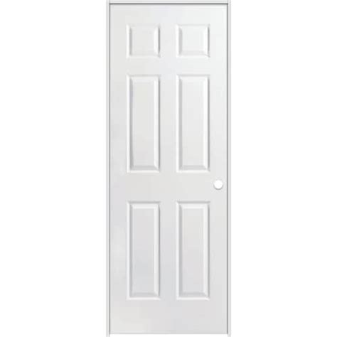 Masonite 24 Inch X 80 Inch Primed 6 Panel Solid Core Textured Interior Door Slab The Home