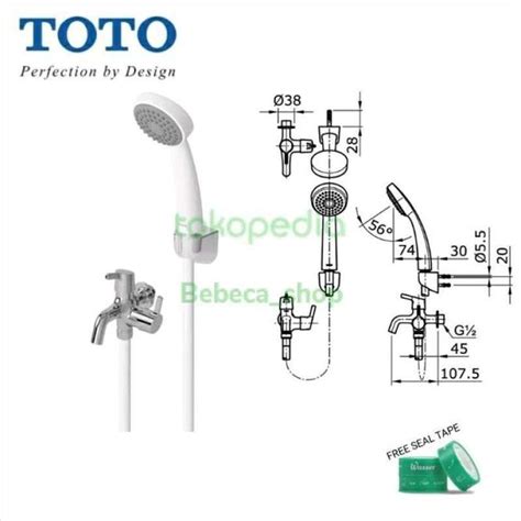 Jual Hand Shower Set Kran Cabang TOTO TX423MEB Cold Only Di Seller