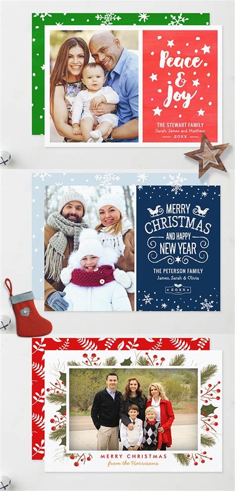 2023 Custom Photo Christmas Holiday Cards | Holiday photo cards ...