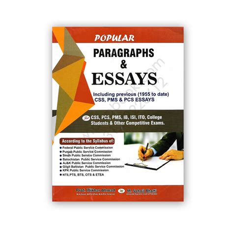 TOP 30 ESSAYS For CSS PMS 22nd Edition By Zahid Ashraf JWT CBPBOOK