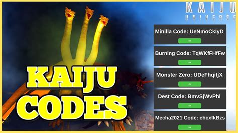 Free Codes For Every Kaiju Kaiju Universe Youtube