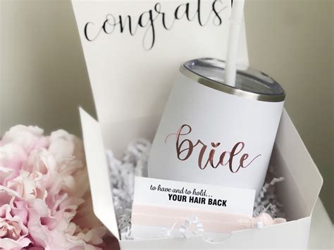 Bride Gift Box Set Bride Stainless Steel Tumbler Bride Wine Glass