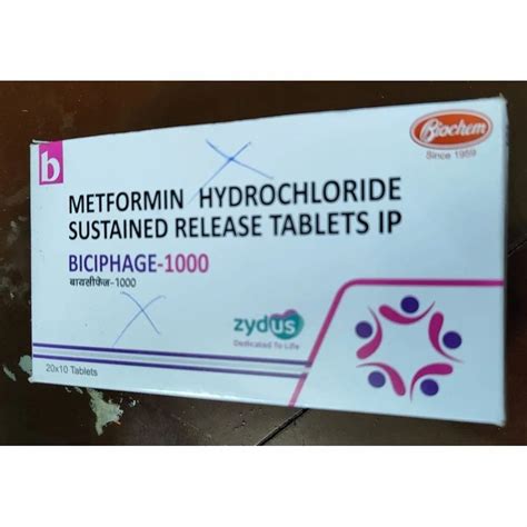 Metformin Hydrochloride Sustained Release Tablets 1000 Mg At Best