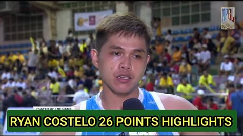 Ryan Costelo 26 Points Highlights Pasig City VS Bacoor City In MPBL