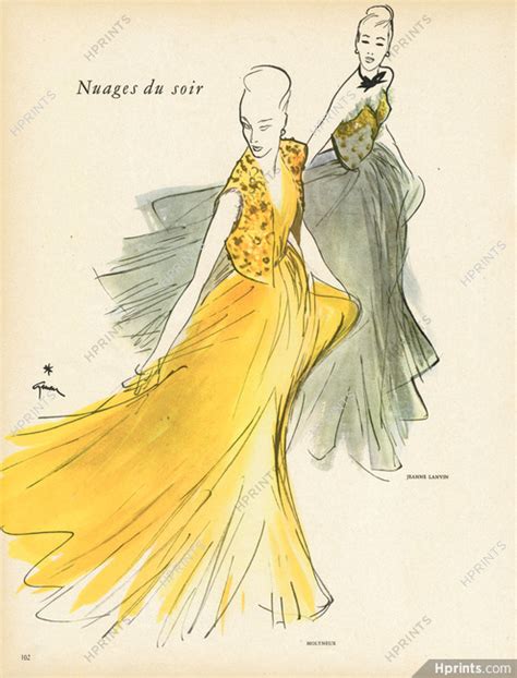 Molyneux Jeanne Lanvin Nuages Du Soir Evening Gown Ren