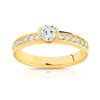 Bague Solitaire Or 750 Jaune Diamant 50 100e De Carat MATY