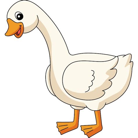 Premium Vector Goose Cartoon Colored Clipart Illustration