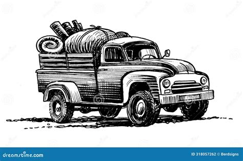 Old truck stock illustration. Illustration of truck - 318057262