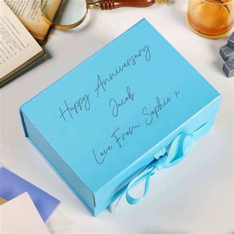 Personalised Luxury Blue Gift Box For Him By Dibor