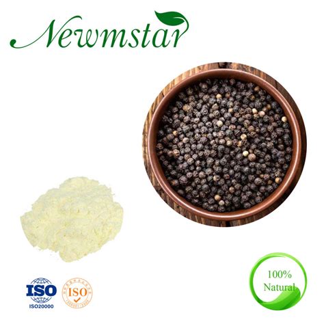 High Quality Black Pepper Extract Piperine 1 ~ 98 Piper Nigrum China Black Pepper Extract And