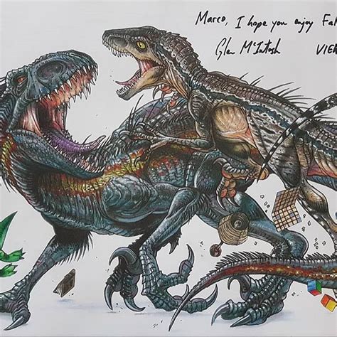 Jurassic World Fallen Kingdom Art Sketches By Glen Mcintosh Courtesy Of Dammne And Jurassic